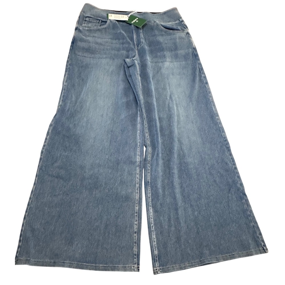 Halara Flex High Waisted Wide Leg Jeans Blue XL Regular Athleisure Stretch Denim